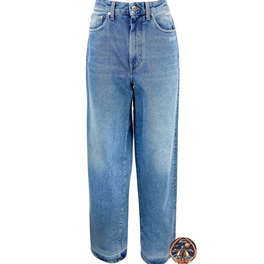 Off-White Extra Baggy Denim In Blue